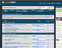 Tablet Screenshot of forums.gamegrin.com